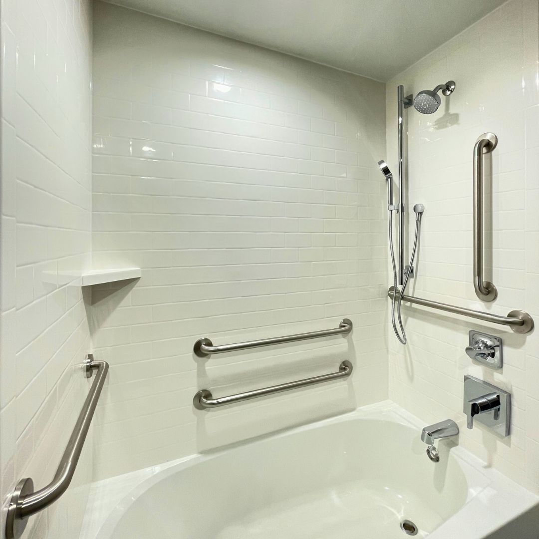 Tru By Hilton shower door installation