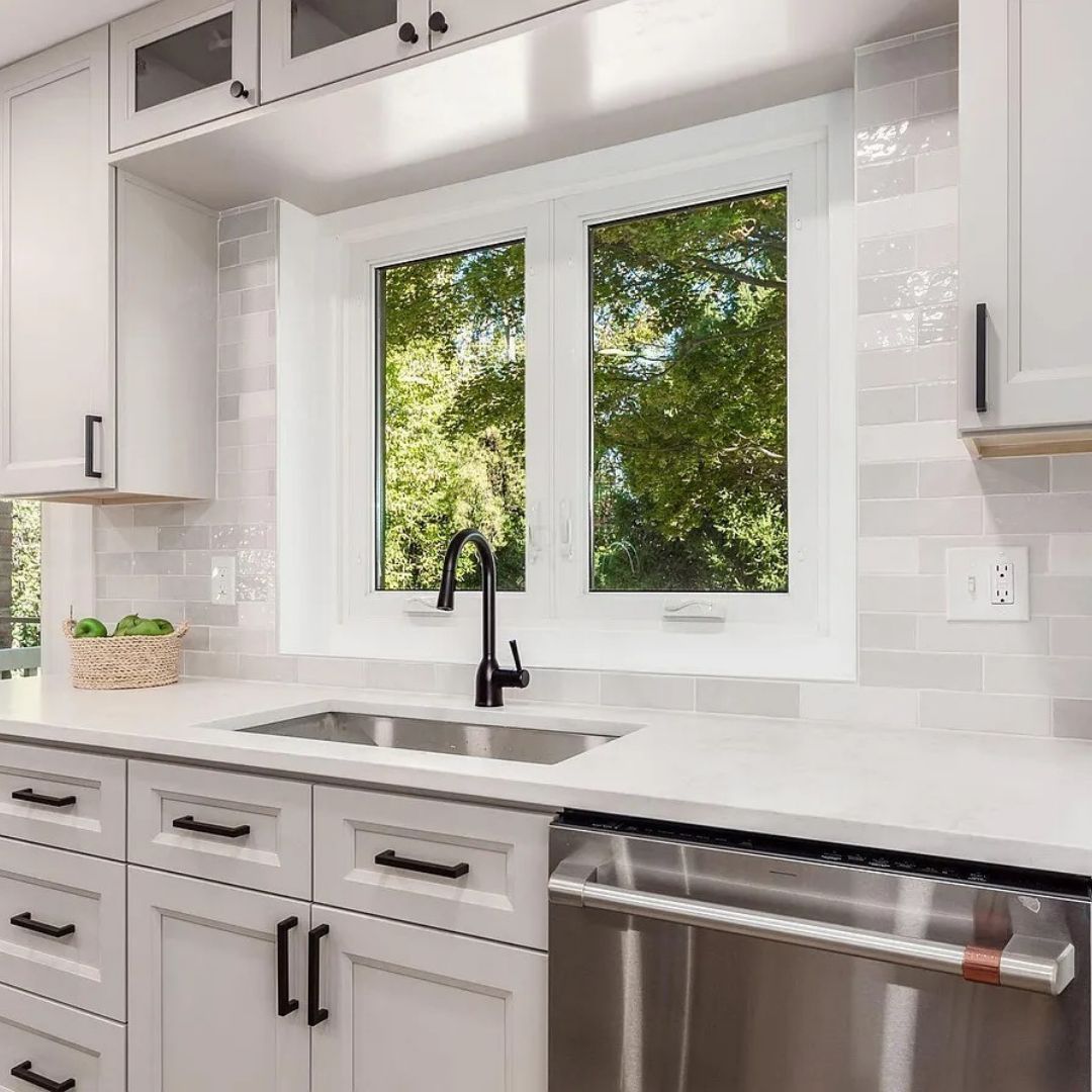 Evans Farm townhouse modern kitchen installation