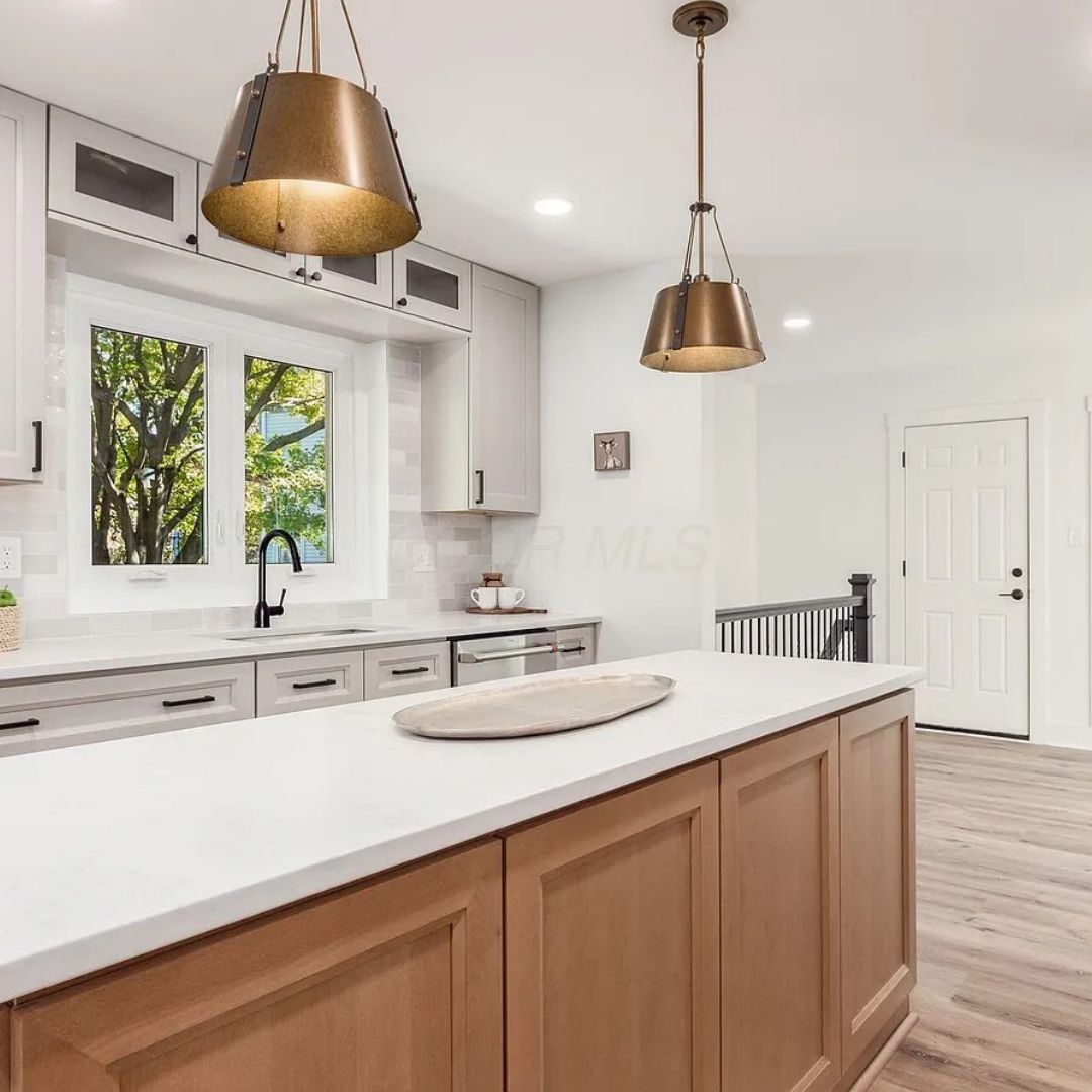 Evans Farm townhouse kitchen cabinetry details