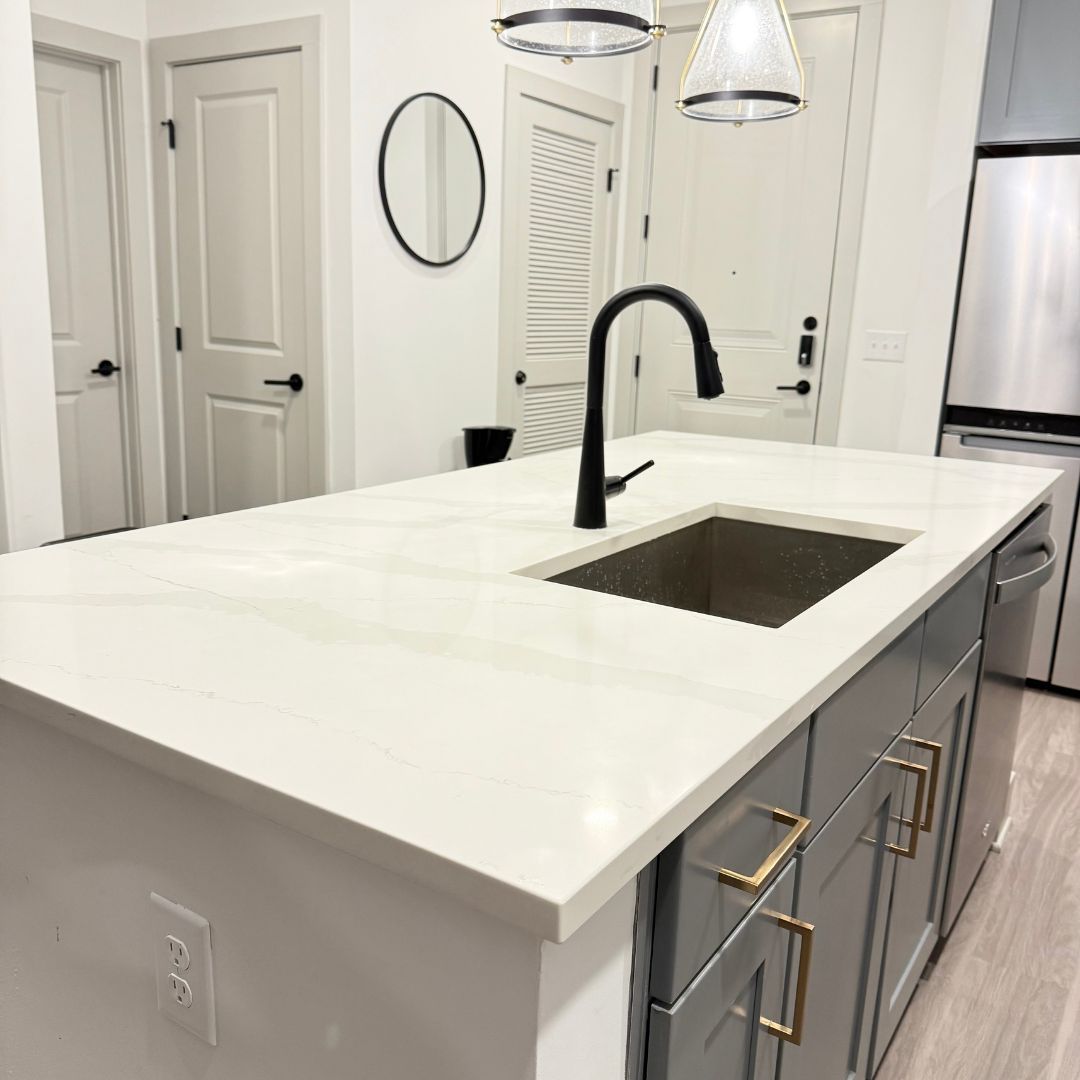 Tropia apartment kitchen cabinet installation